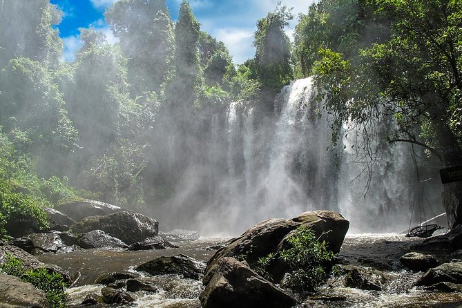 3-Day Angkor Wat & All Interesting Major Temples & Kulen Mount Waterfall - Day 2 in Phnom Kulen National Park: 1000 Lingas, reclining Buddha rock, and waterfall swim time