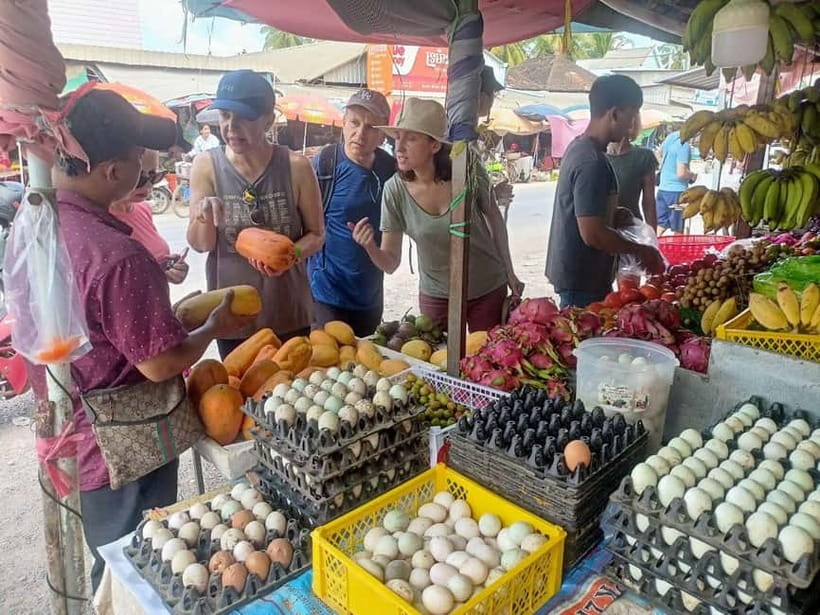 A day tour through Battambang/Local area and landmarks - Bamboo Train and Countryside Farms: Paddy Fields, Lots of Green, and Real Motion
