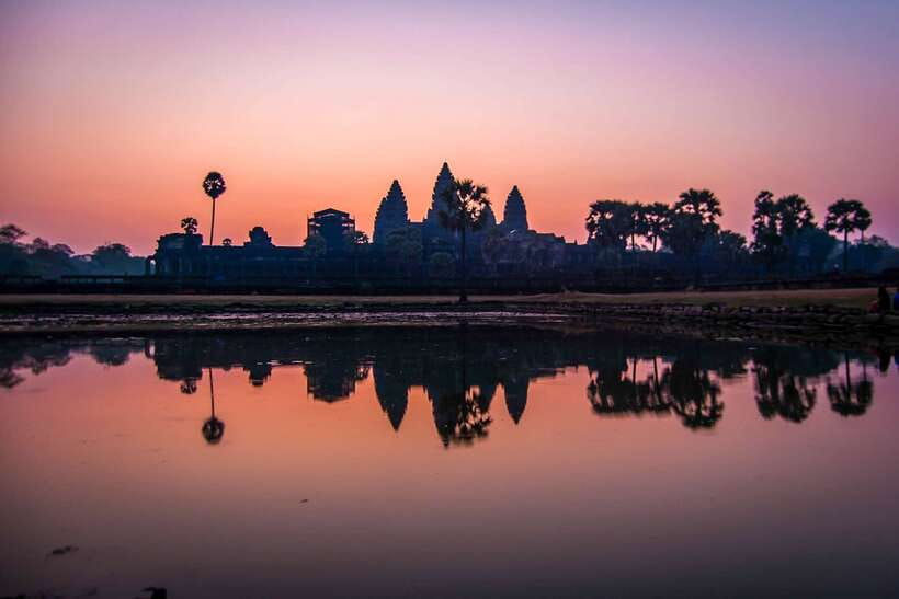 Angkor Wat: Highlights and Sunrise Guided Tour - Sunrise at Angkor Wat: the spires-and-shadow moment