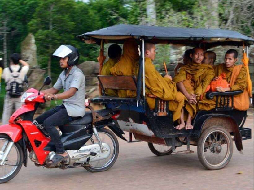 Angkor Wat Tour by Tuk-Tuk with English Speaking Driver - Angkor Thom and Bayon: the south gate, then the smiling faces