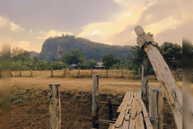 Battambang: Bamboo Train, Bat Cave, Killing Cave by Tuk Tuk - Phnom Sampaou Mountain: rat barbecue optional, then Khmer Rouge history at the Killing Cave