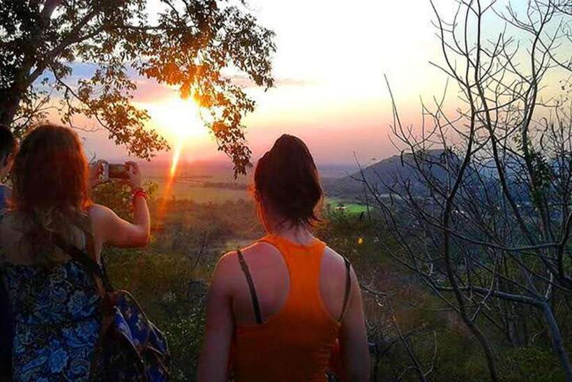Battambang: Bamboo Train, Bat Cave, Killing Cave by Tuk Tuk - The viewpoint moment: monkeys, vistas, and the sunset rhythm