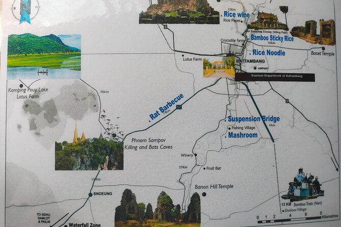 Battambang Tuk Tuk tour: Bambootrain, Killing & Bat Caves,Sunset - Bamboo Train at Ou Srauo Laou ($5): fun ride, real countryside
