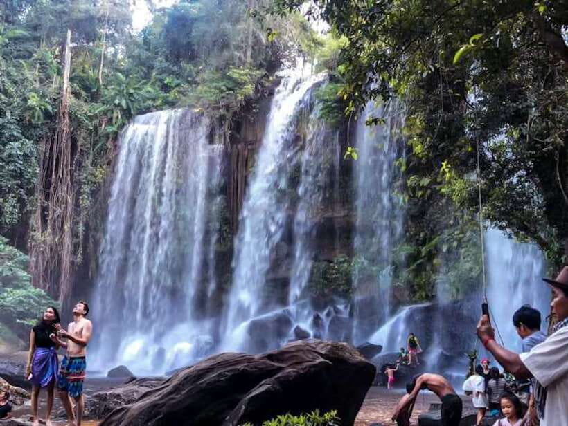 From Siem Reap: Guided Kulen Waterfall Tour - Kulen Waterfall: Jungle Heat, Then Cold Water