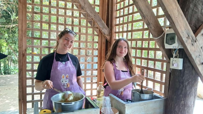 Kampot Countryside: Authentic Khmer Cooking Class - Paddy fields, Bokor Mountain, and the seasonal stream dip