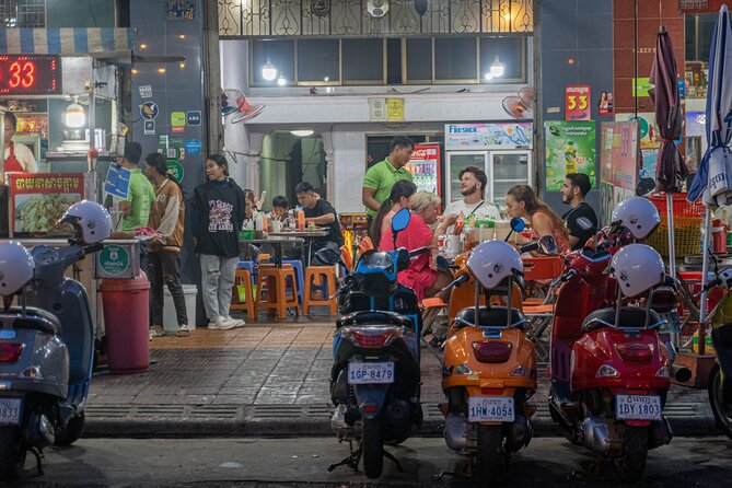 Phnom Penh Evening Foodie Vespa Tour / Tuk Tuk Available - A 4.5-hour night tour built for eating first, sightseeing second
