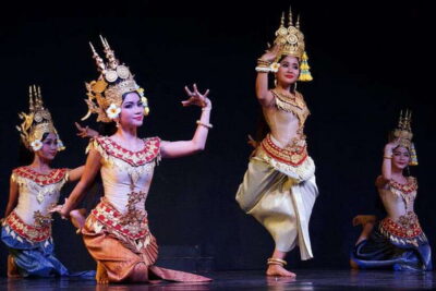 Siem Reap: Apsara Dance Show and Dinner with Hotel Pickup - The dinner setup: Khmer BBQ, Amok curry, and enough choices to please everyone
