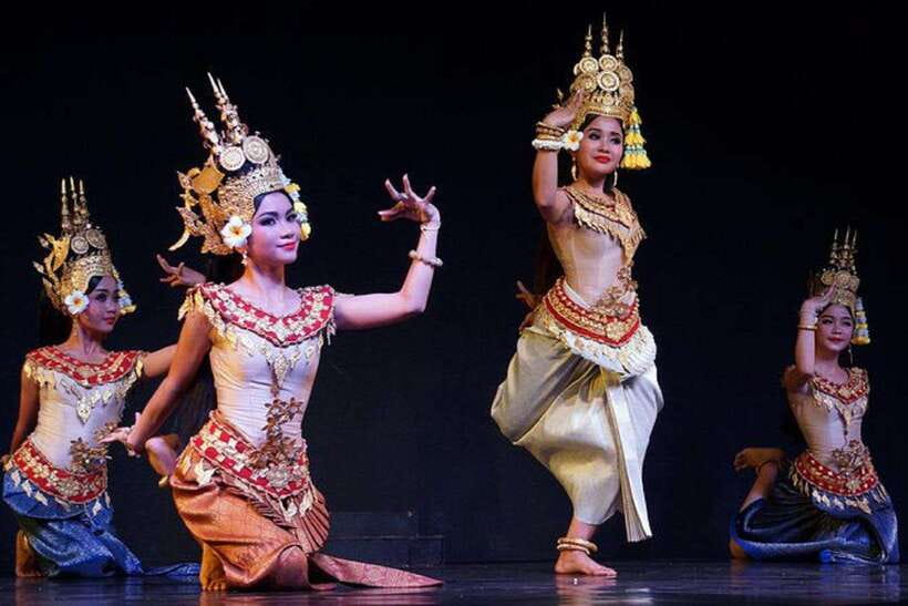 Siem Reap: Apsara Dance Show and Dinner with Hotel Pickup - The dinner setup: Khmer BBQ, Amok curry, and enough choices to please everyone