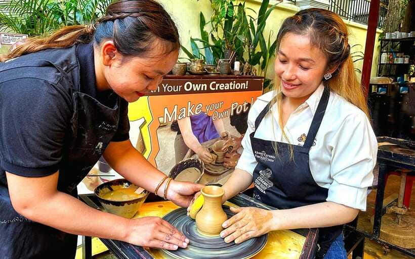 Siem Reap: Cambodian Pottery Class - More Than One Trial Piece: Making Several Pots and Choosing What Gets Fired